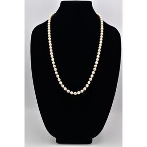Miriam Haskell Vintage Pearl Beaded 28" Necklace Chunky Deco Signed 1940s BinBL